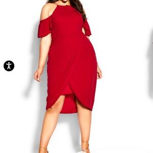 NEW City Chic Love siren Elegant Red Dress size L/20